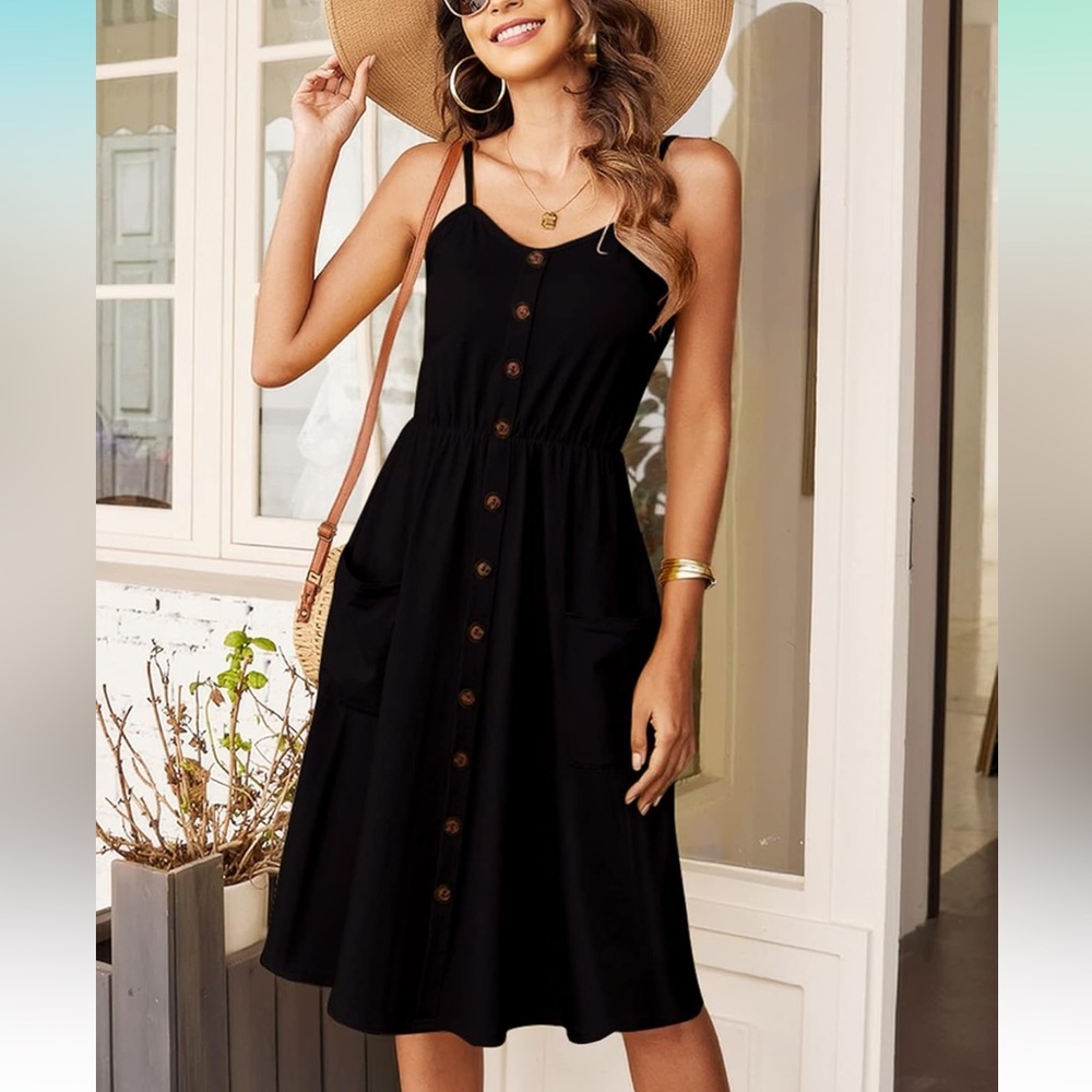 Black midi dress
